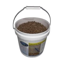 Top view of a 10 LB pail of Sludge Reduction Pellets with handle.