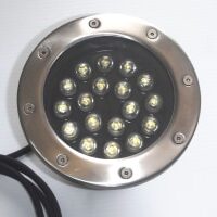 18-watt LED light for shallow water fountain illumination."
