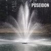 Poseidon fountain nozzle producing a multi-tiered, elegant water display in a pond.