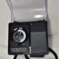 Intermatic 24-hour timer with protective cover."
