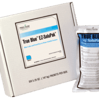 True Blue Pond Dye Box with water-soluble dye packs for vibrant pond coloring, designed to enhance water clarity and support pond bacteria for a healthier aquatic environment.