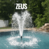 Zeus shallow water fountain creating a dynamic water display