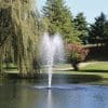 Kasco J Series Decorative Fountain with Sequoia Nozzle in a scenic pond.