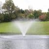 Kasco 4400 Willow 1 HP J Series Fountain creating a decorative spray pattern in a pond.