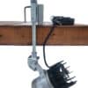 Dock mount for Kasco circulator attached to wooden dock, providing stable support.